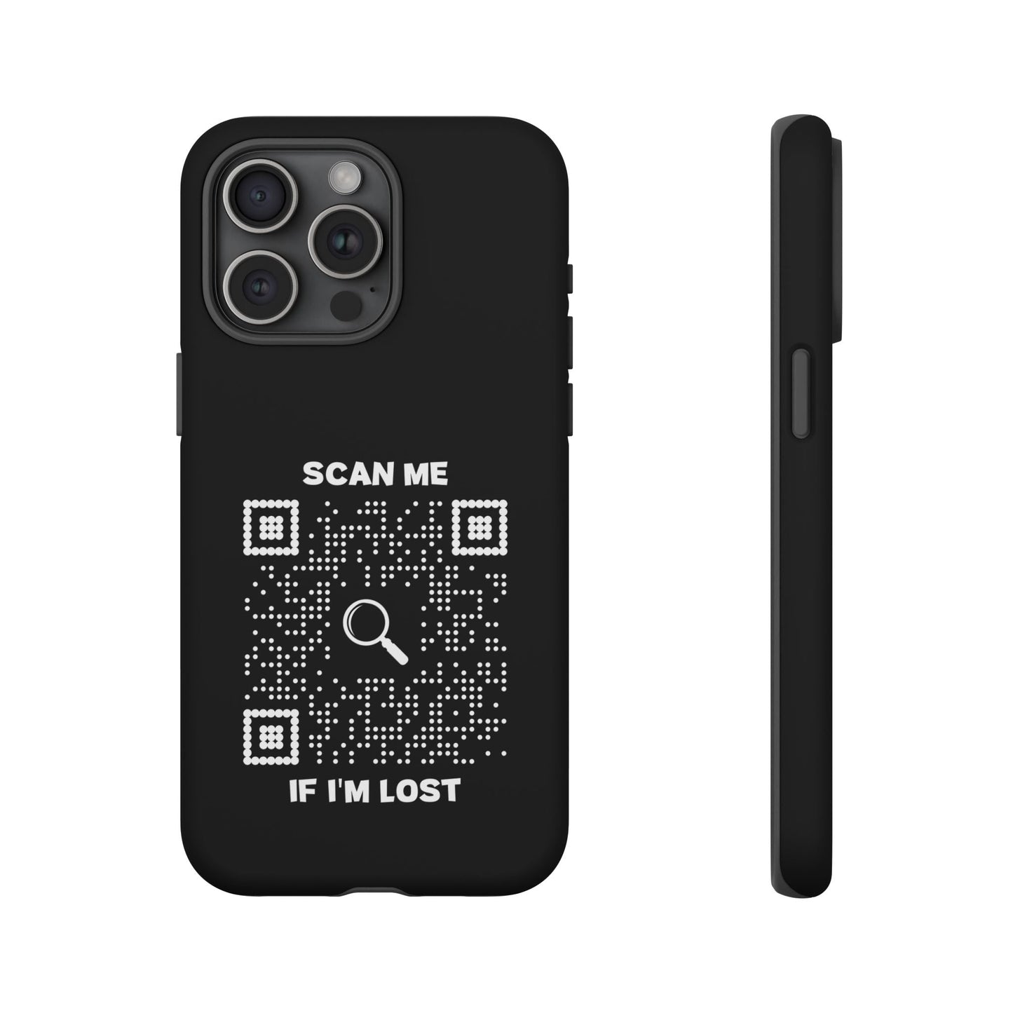 Lost & Found – Phone Case – Black – Scan Me If I'm Lost - QR NATION