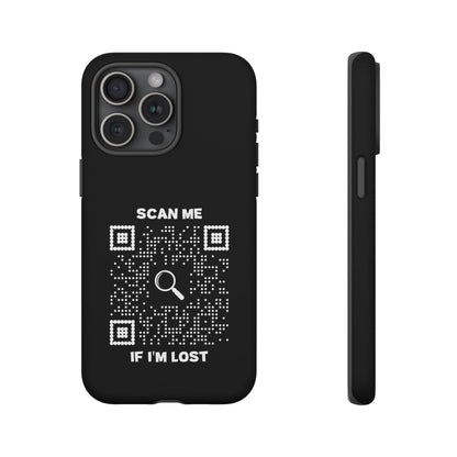Lost & Found – Phone Case – Black – Scan Me If I'm Lost - QR NATION