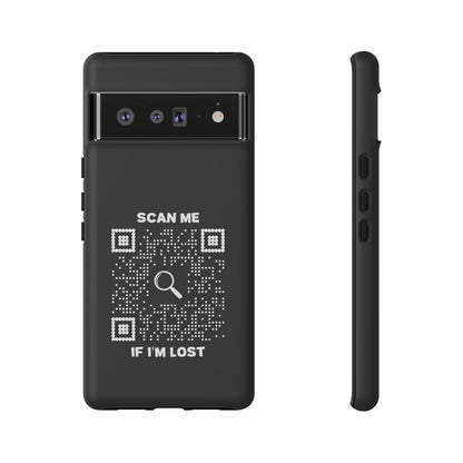 Lost & Found – Phone Case – Black – Scan Me If I'm Lost - QR NATION