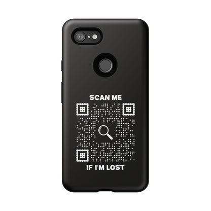 Lost & Found – Phone Case – Black – Scan Me If I'm Lost - QR NATION