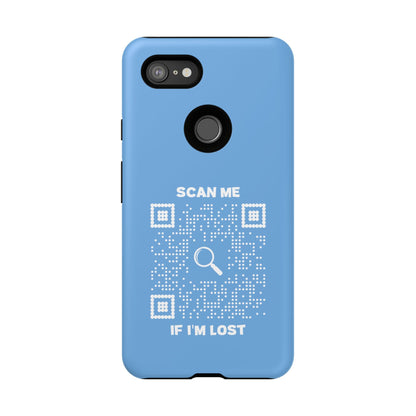 Lost & Found – Phone Case – Blue – Scan Me If I'm Lost - QR NATION