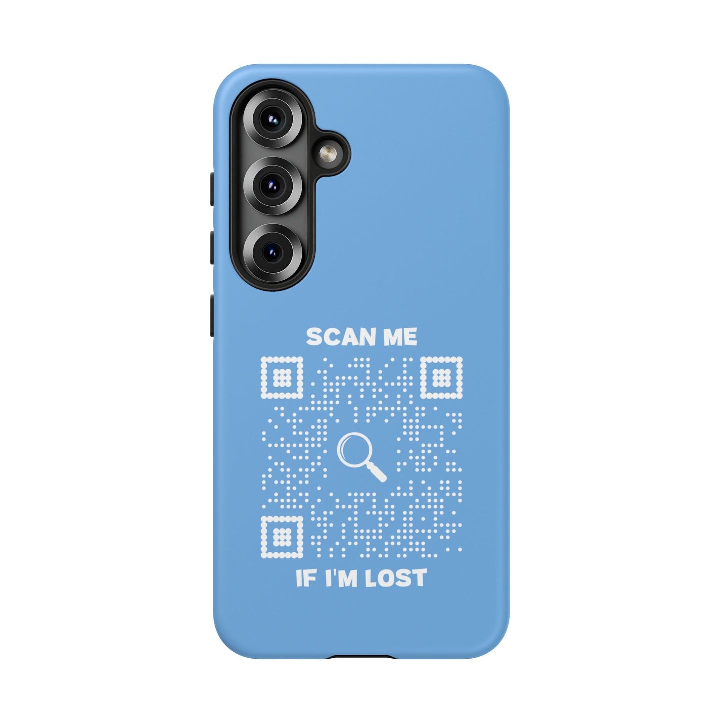 Lost & Found – Phone Case – Blue – Scan Me If I'm Lost - QR NATION