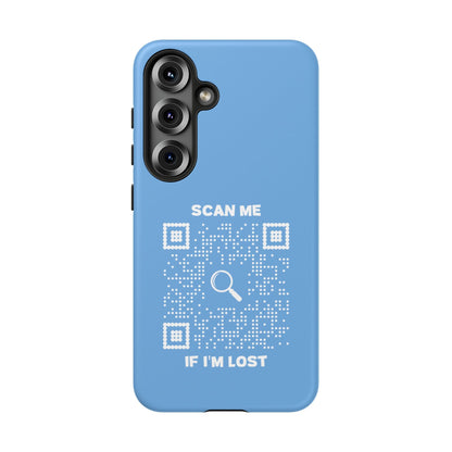 Lost & Found – Phone Case – Blue – Scan Me If I'm Lost - QR NATION