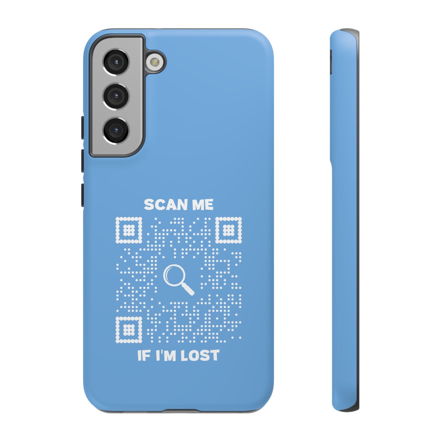 Lost & Found – Phone Case – Blue – Scan Me If I'm Lost - QR NATION