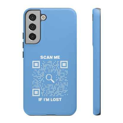 Lost & Found – Phone Case – Blue – Scan Me If I'm Lost - QR NATION