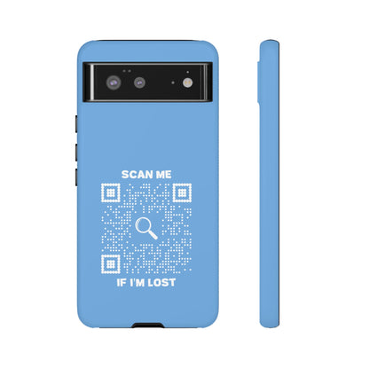 Lost & Found – Phone Case – Blue – Scan Me If I'm Lost - QR NATION