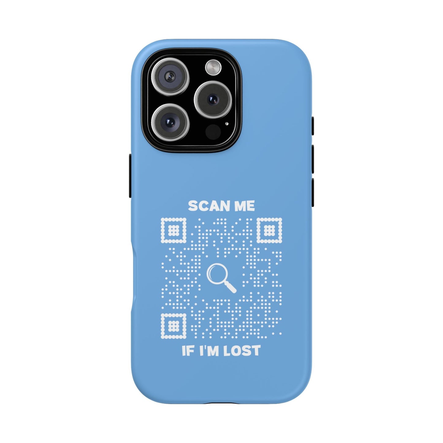 Lost & Found – Phone Case – Blue – Scan Me If I'm Lost - QR NATION
