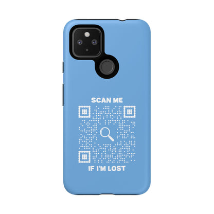 Lost & Found – Phone Case – Blue – Scan Me If I'm Lost - QR NATION