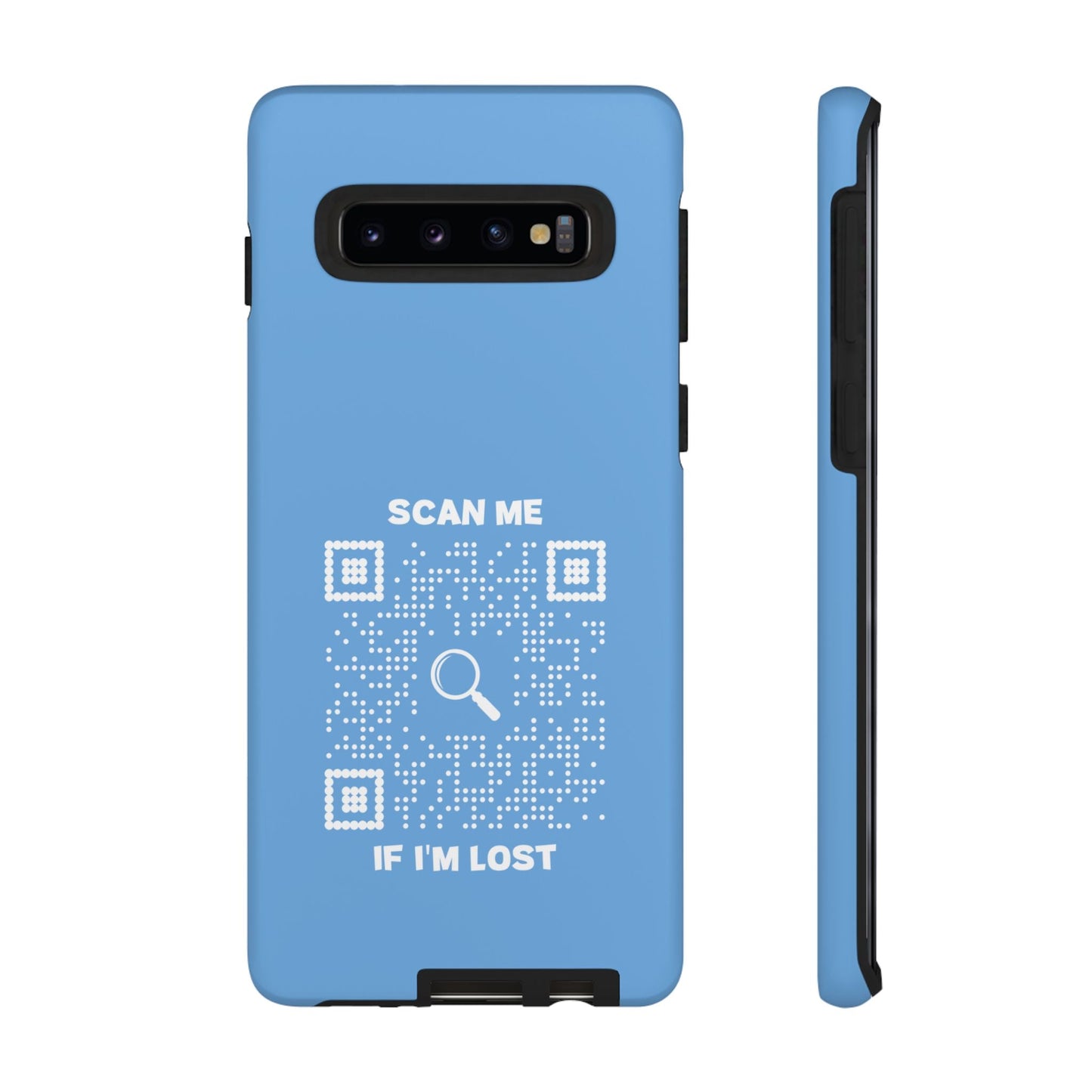 Lost & Found – Phone Case – Blue – Scan Me If I'm Lost - QR NATION