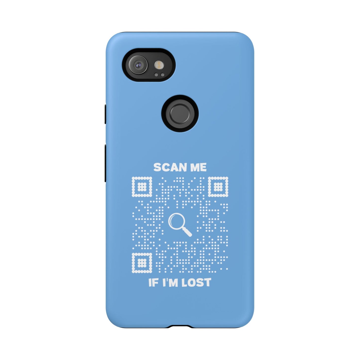 Lost & Found – Phone Case – Blue – Scan Me If I'm Lost - QR NATION