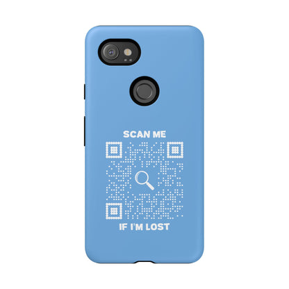 Lost & Found – Phone Case – Blue – Scan Me If I'm Lost - QR NATION