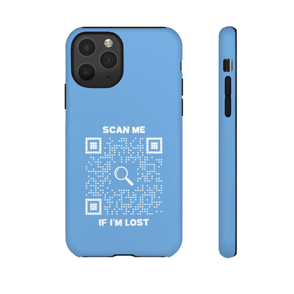 Lost & Found – Phone Case – Blue – Scan Me If I'm Lost - QR NATION