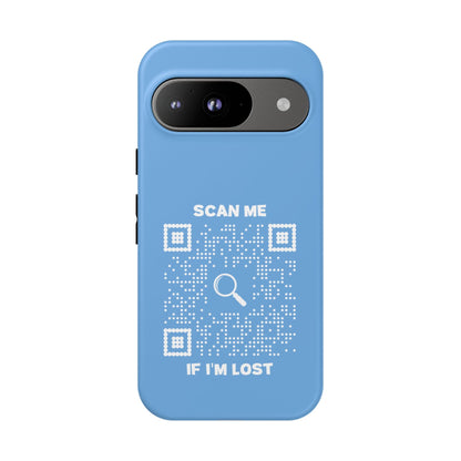 Lost & Found – Phone Case – Blue – Scan Me If I'm Lost - QR NATION