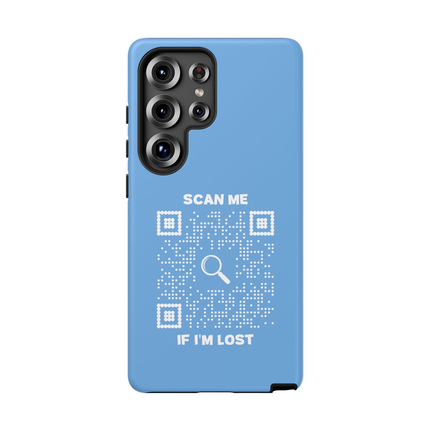 Lost & Found – Phone Case – Blue – Scan Me If I'm Lost - QR NATION