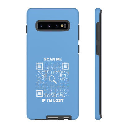 Lost & Found – Phone Case – Blue – Scan Me If I'm Lost - QR NATION