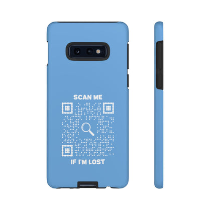 Lost & Found – Phone Case – Blue – Scan Me If I'm Lost - QR NATION