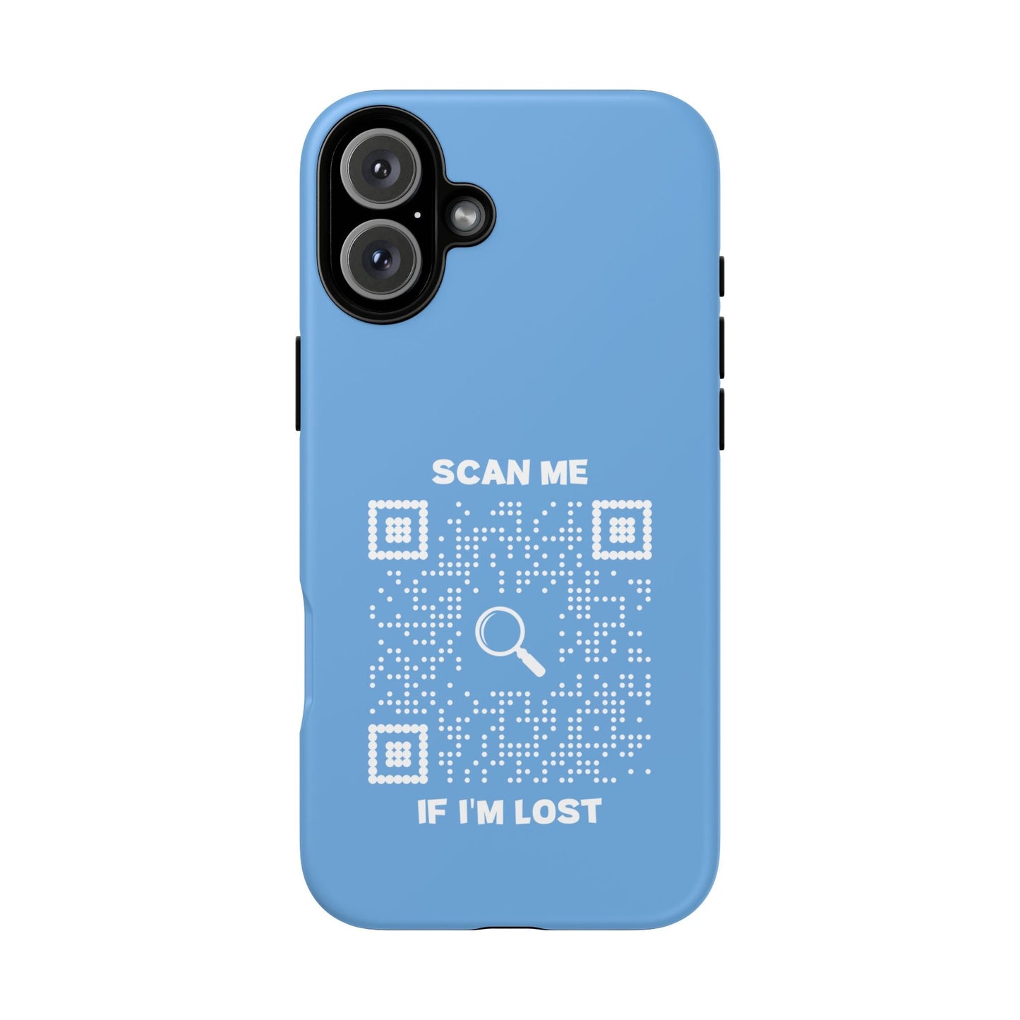 Lost & Found – Phone Case – Blue – Scan Me If I'm Lost - QR NATION