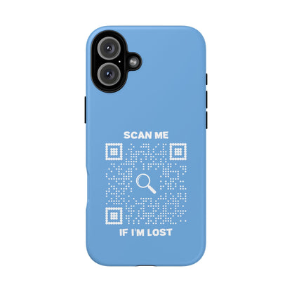 Lost & Found – Phone Case – Blue – Scan Me If I'm Lost - QR NATION