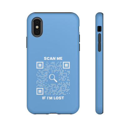 Lost & Found – Phone Case – Blue – Scan Me If I'm Lost - QR NATION