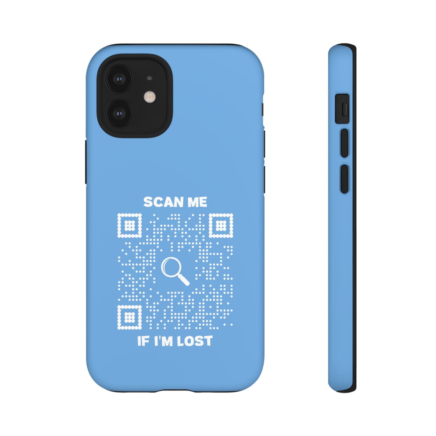 Lost & Found – Phone Case – Blue – Scan Me If I'm Lost - QR NATION