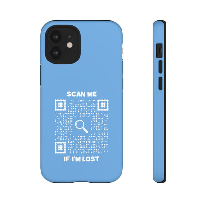Lost & Found – Phone Case – Blue – Scan Me If I'm Lost - QR NATION
