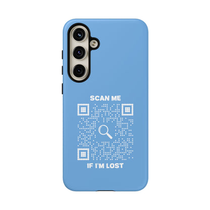 Lost & Found – Phone Case – Blue – Scan Me If I'm Lost - QR NATION