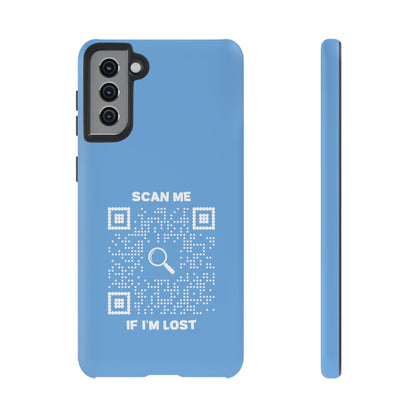 Lost & Found – Phone Case – Blue – Scan Me If I'm Lost - QR NATION