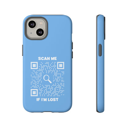 Lost & Found – Phone Case – Blue – Scan Me If I'm Lost - QR NATION