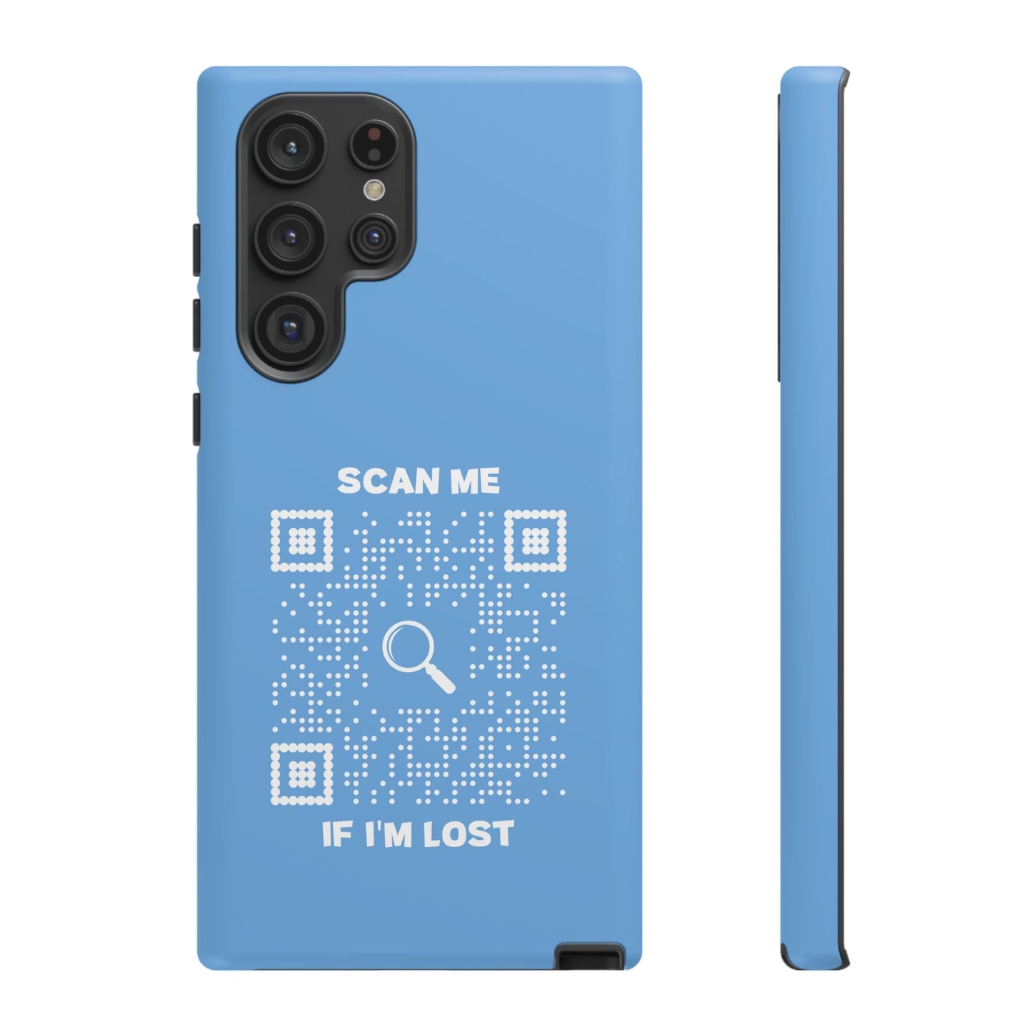 Lost & Found – Phone Case – Blue – Scan Me If I'm Lost - QR NATION
