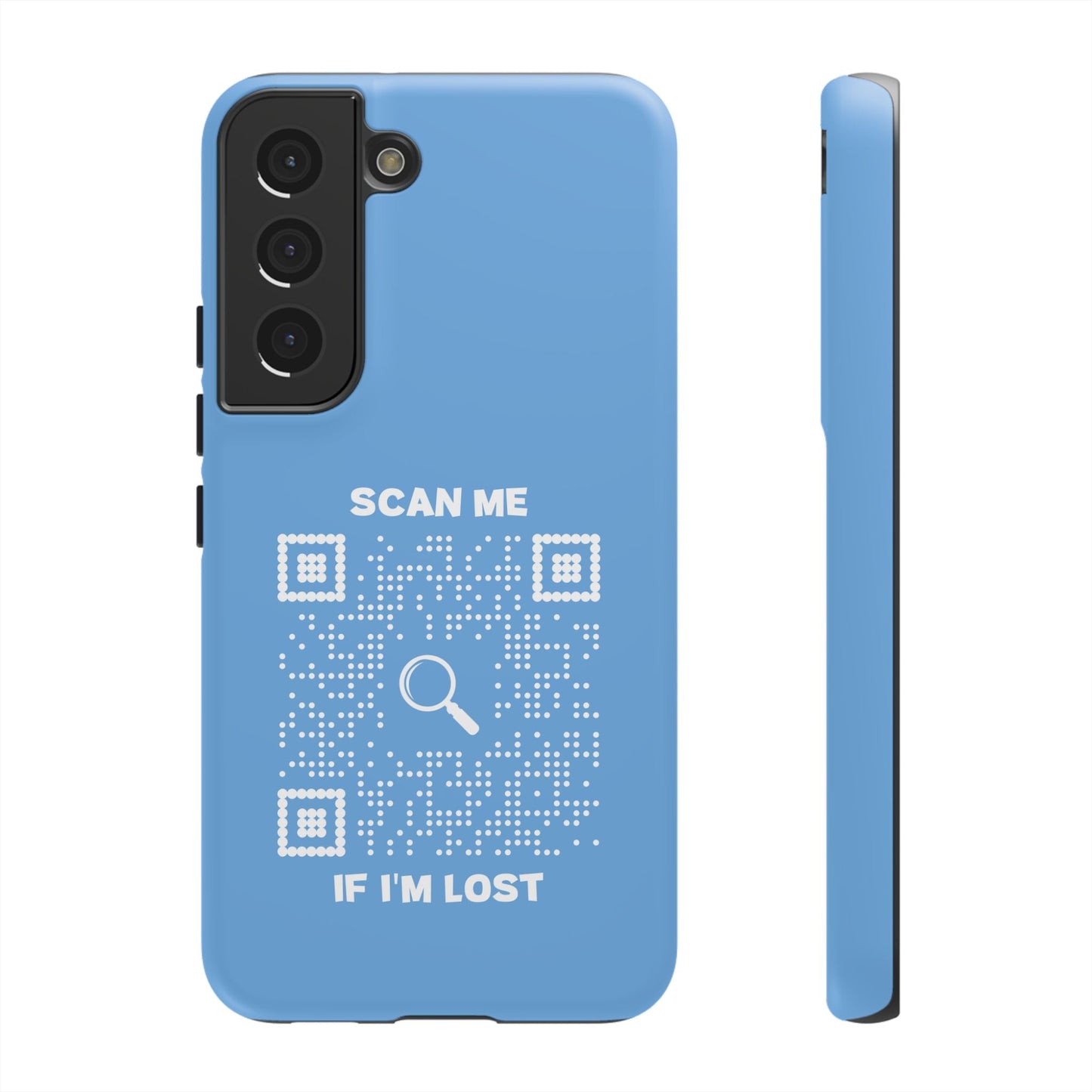 Lost & Found – Phone Case – Blue – Scan Me If I'm Lost - QR NATION
