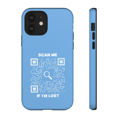 Lost & Found – Phone Case – Blue – Scan Me If I'm Lost - QR NATION