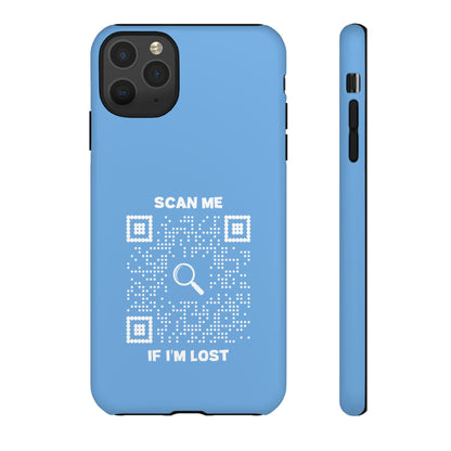 Lost & Found – Phone Case – Blue – Scan Me If I'm Lost - QR NATION
