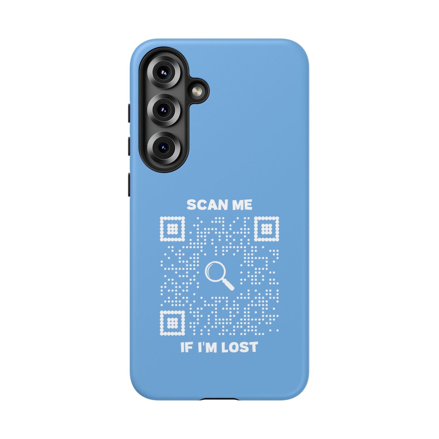 Lost & Found – Phone Case – Blue – Scan Me If I'm Lost - QR NATION