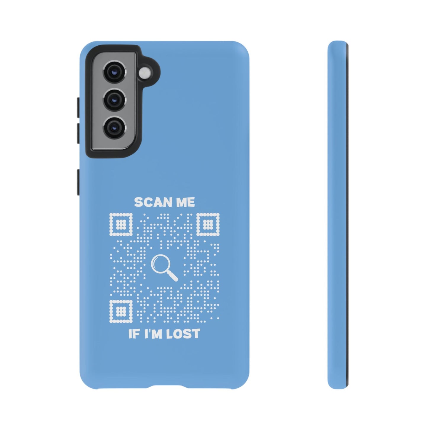 Lost & Found – Phone Case – Blue – Scan Me If I'm Lost - QR NATION