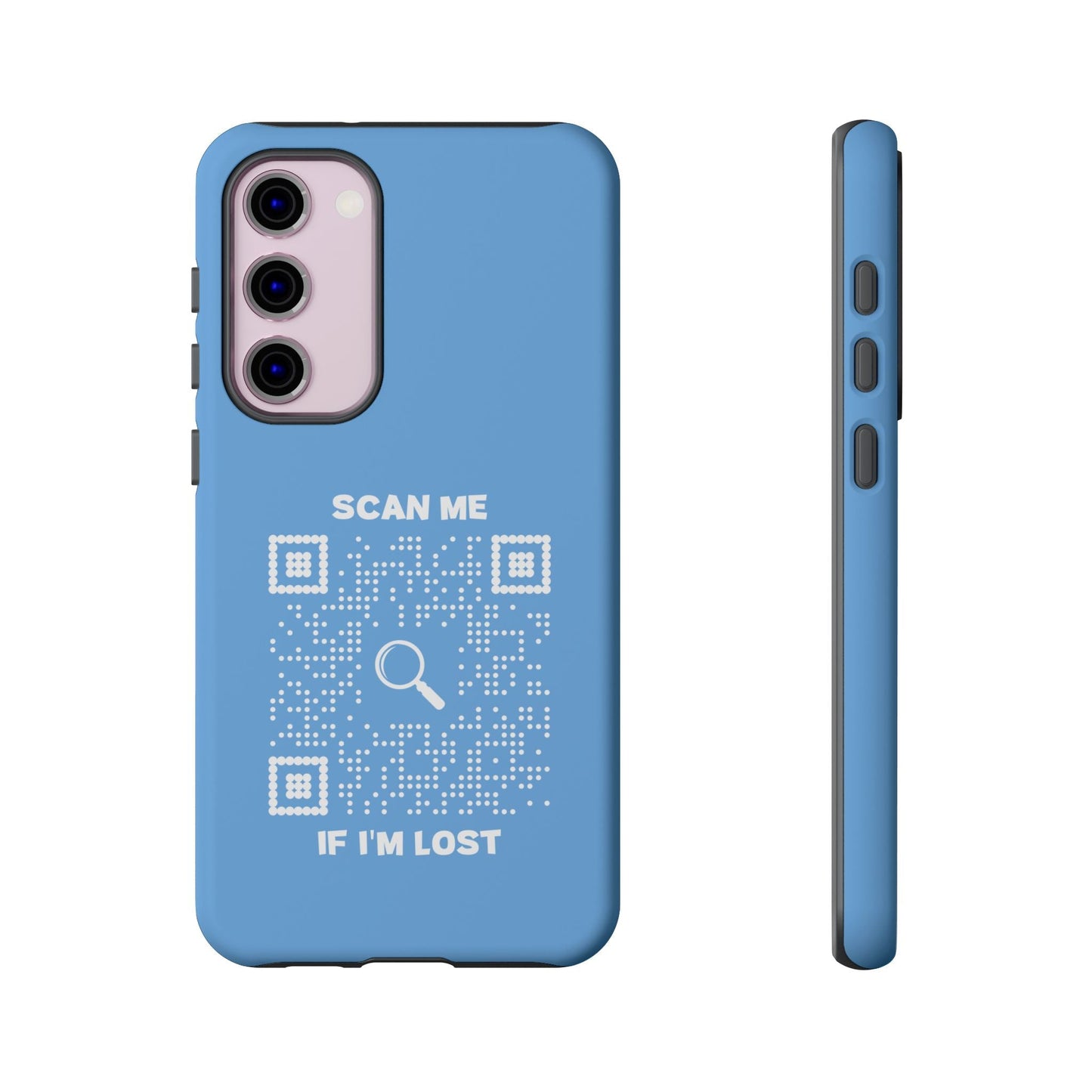 Lost & Found – Phone Case – Blue – Scan Me If I'm Lost - QR NATION