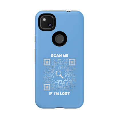 Lost & Found – Phone Case – Blue – Scan Me If I'm Lost - QR NATION
