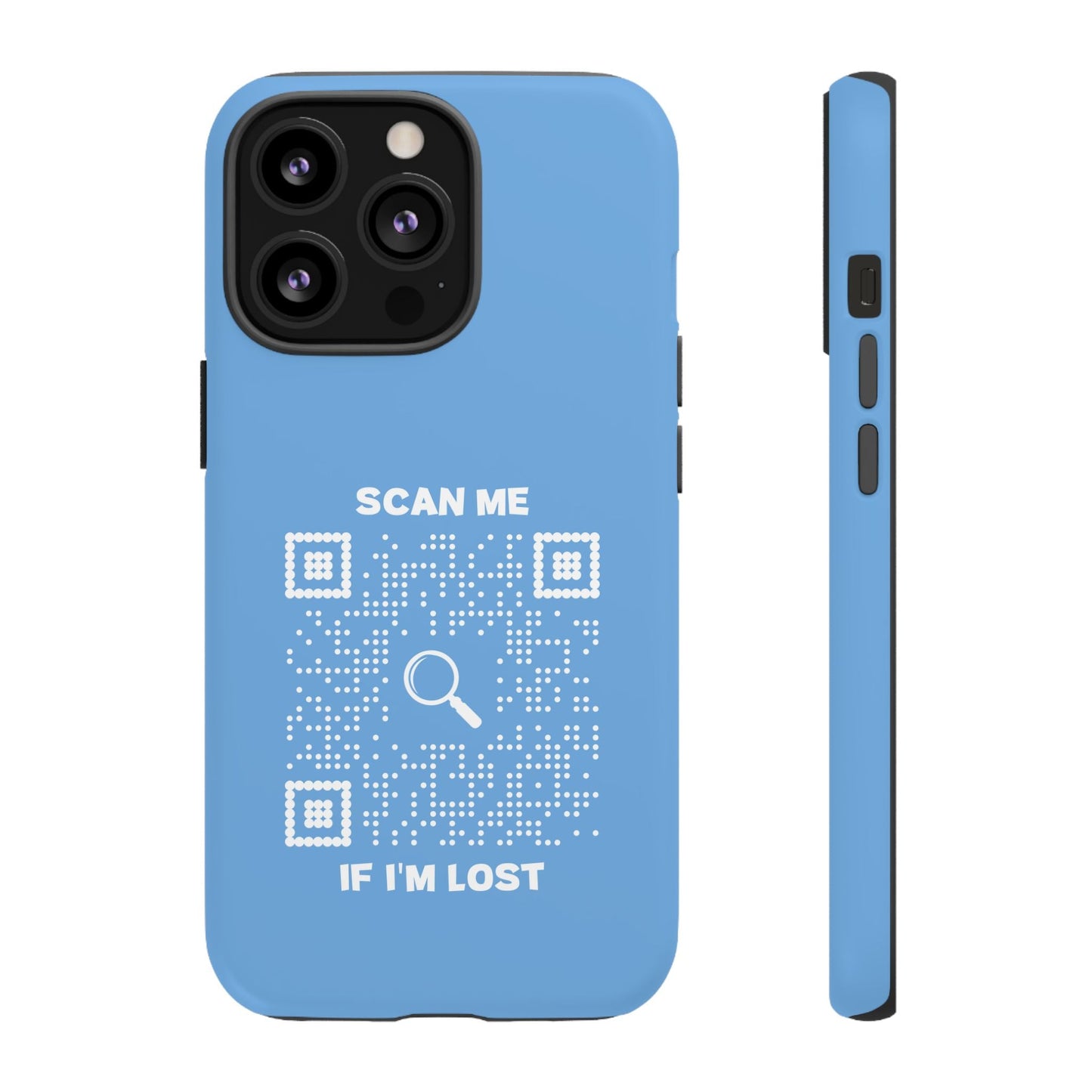 Lost & Found – Phone Case – Blue – Scan Me If I'm Lost - QR NATION