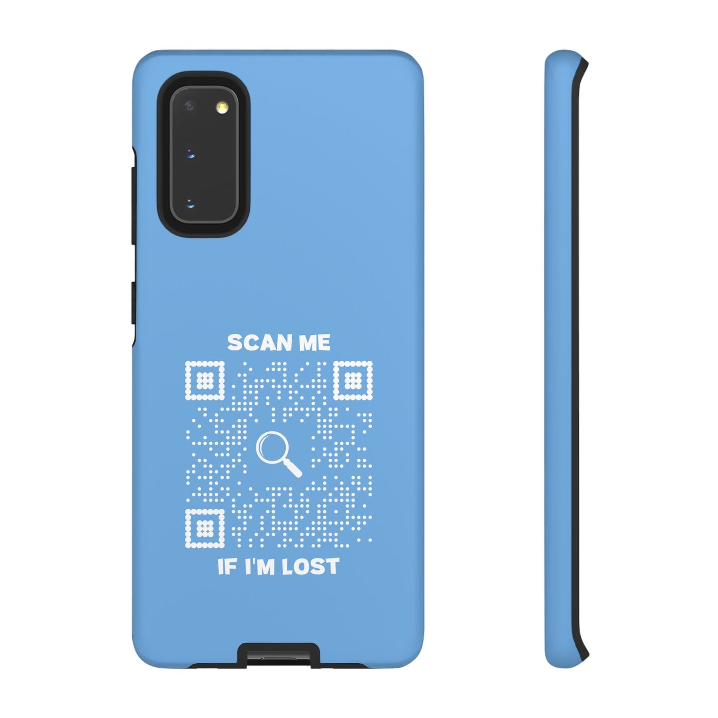 Lost & Found – Phone Case – Blue – Scan Me If I'm Lost - QR NATION