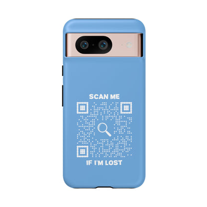 Lost & Found – Phone Case – Blue – Scan Me If I'm Lost - QR NATION