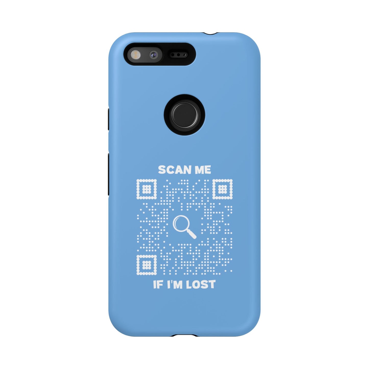 Lost & Found – Phone Case – Blue – Scan Me If I'm Lost - QR NATION