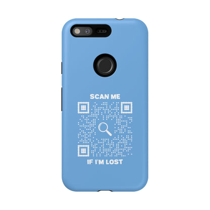 Lost & Found – Phone Case – Blue – Scan Me If I'm Lost - QR NATION
