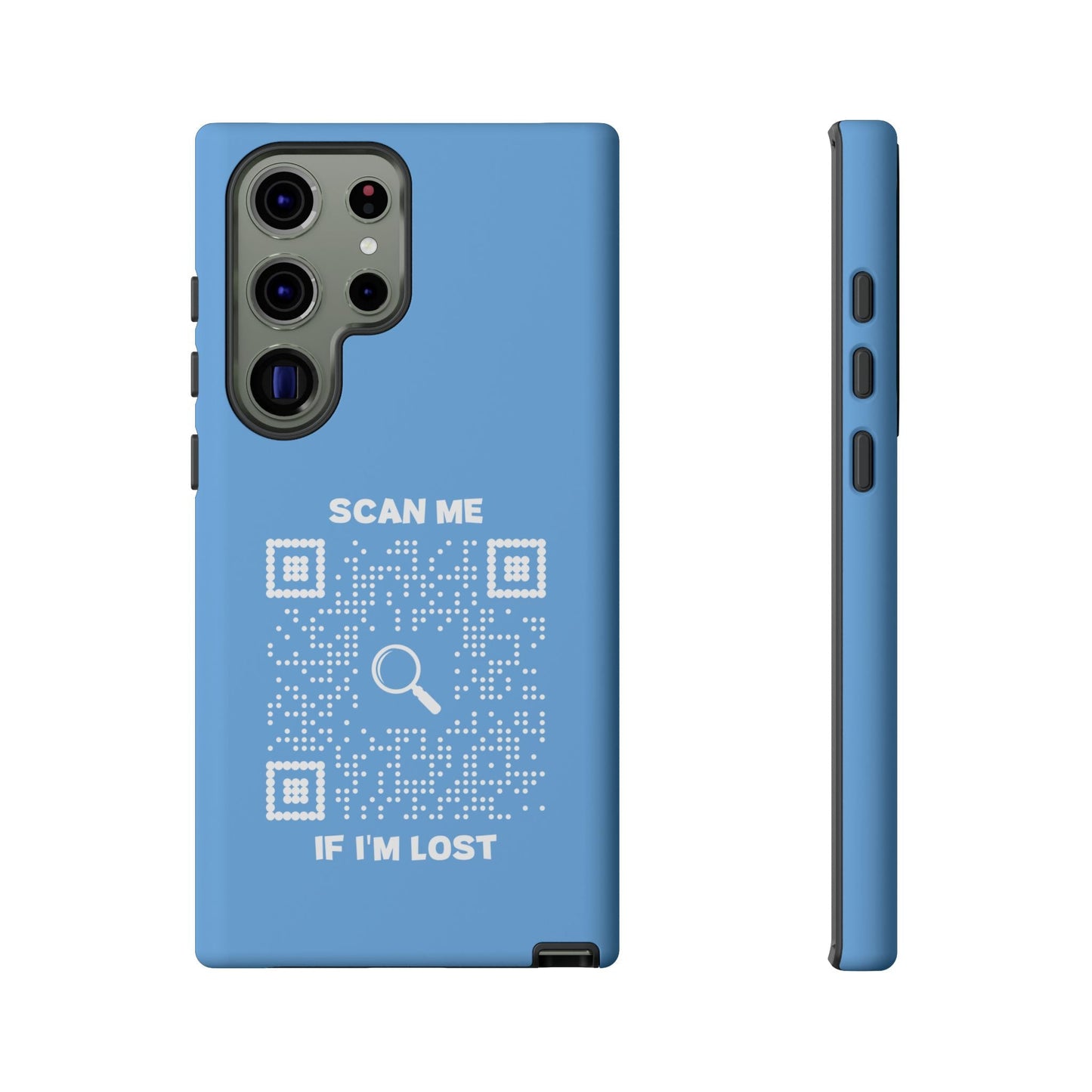 Lost & Found – Phone Case – Blue – Scan Me If I'm Lost - QR NATION