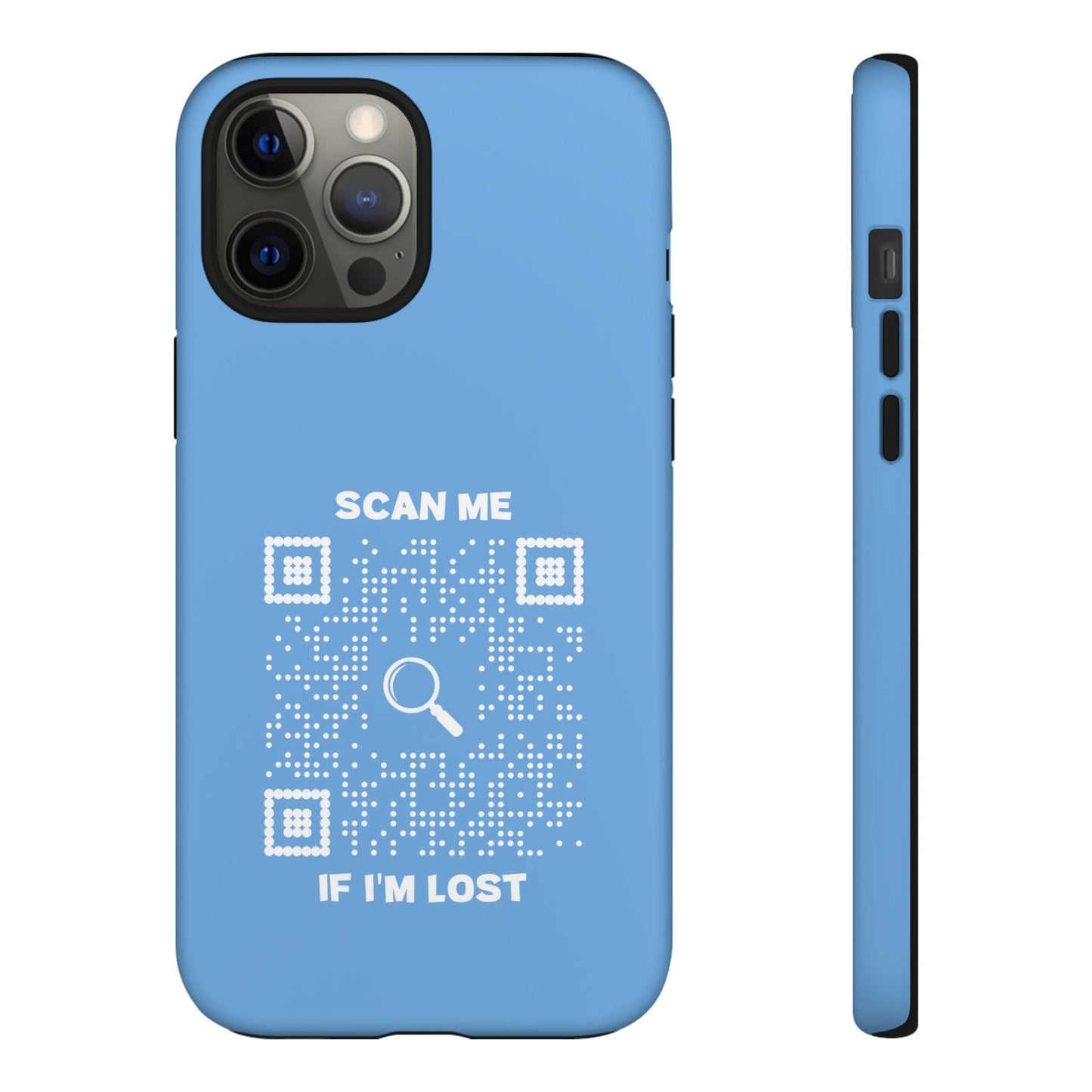 Lost & Found – Phone Case – Blue – Scan Me If I'm Lost - QR NATION