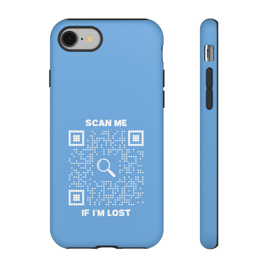 Lost & Found – Phone Case – Blue – Scan Me If I'm Lost - QR NATION