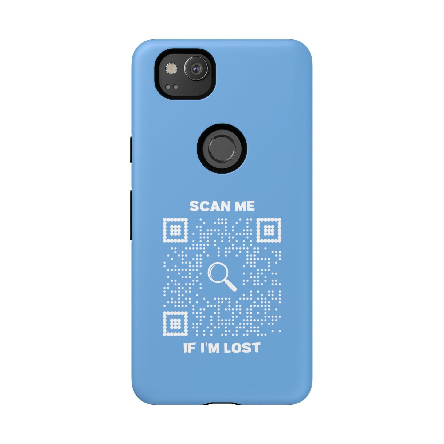 Lost & Found – Phone Case – Blue – Scan Me If I'm Lost - QR NATION