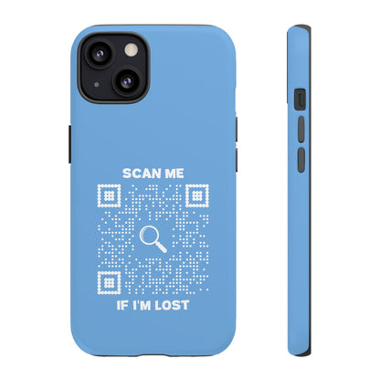 Lost & Found – Phone Case – Blue – Scan Me If I'm Lost - QR NATION