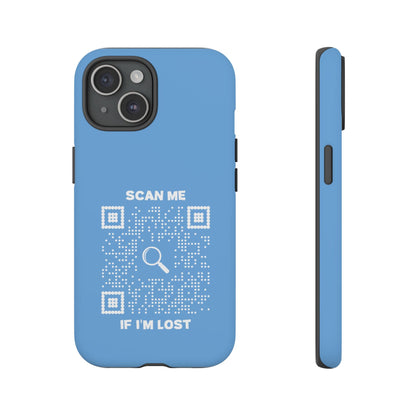 Lost & Found – Phone Case – Blue – Scan Me If I'm Lost - QR NATION