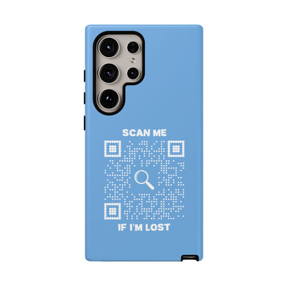 Lost & Found – Phone Case – Blue – Scan Me If I'm Lost - QR NATION