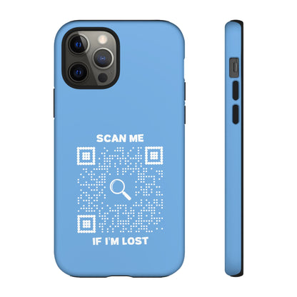 Lost & Found – Phone Case – Blue – Scan Me If I'm Lost - QR NATION