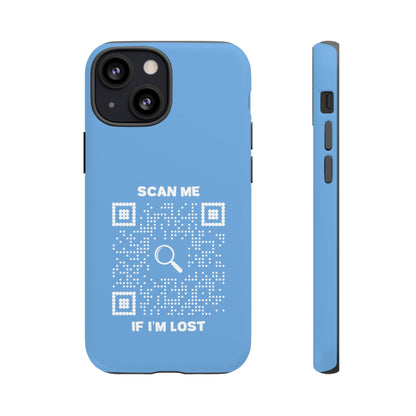 Lost & Found – Phone Case – Blue – Scan Me If I'm Lost - QR NATION